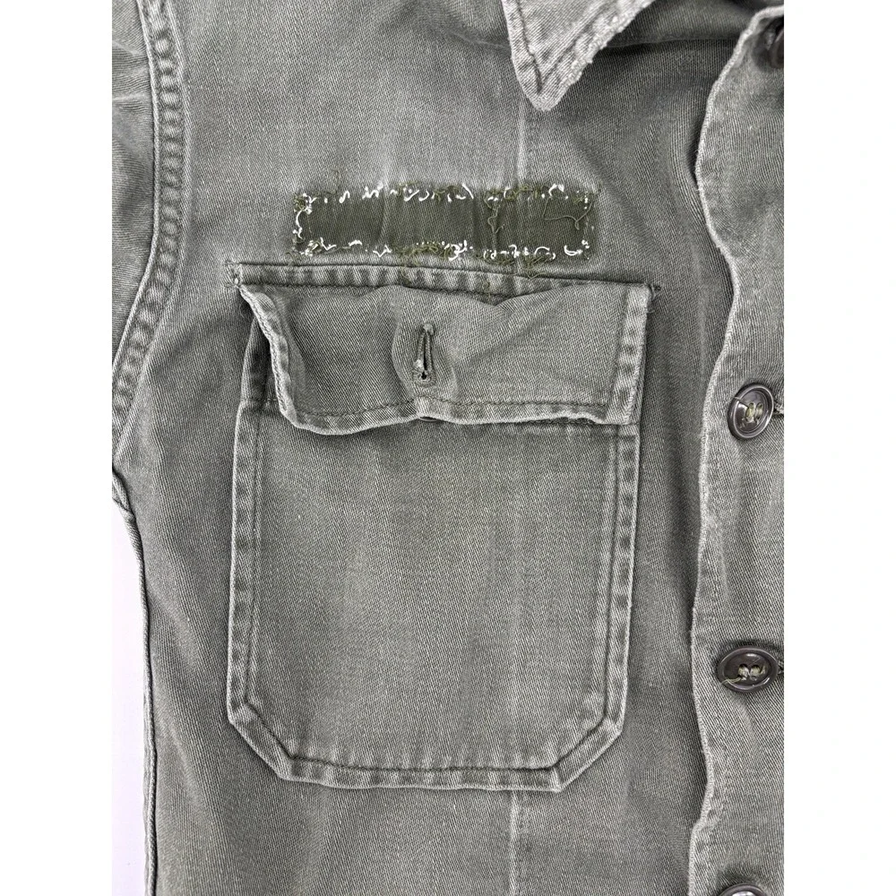Vietnam Jacket OG-107 Coat Mens War Fatigue Cotton Sateen Heavy Wear Patina S